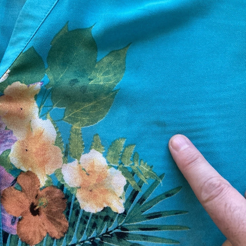 Soft Surroundings Sheer Floral Tunic Top Womens XL Beach Bathing Suit Cover Up - Picture 10 of 13